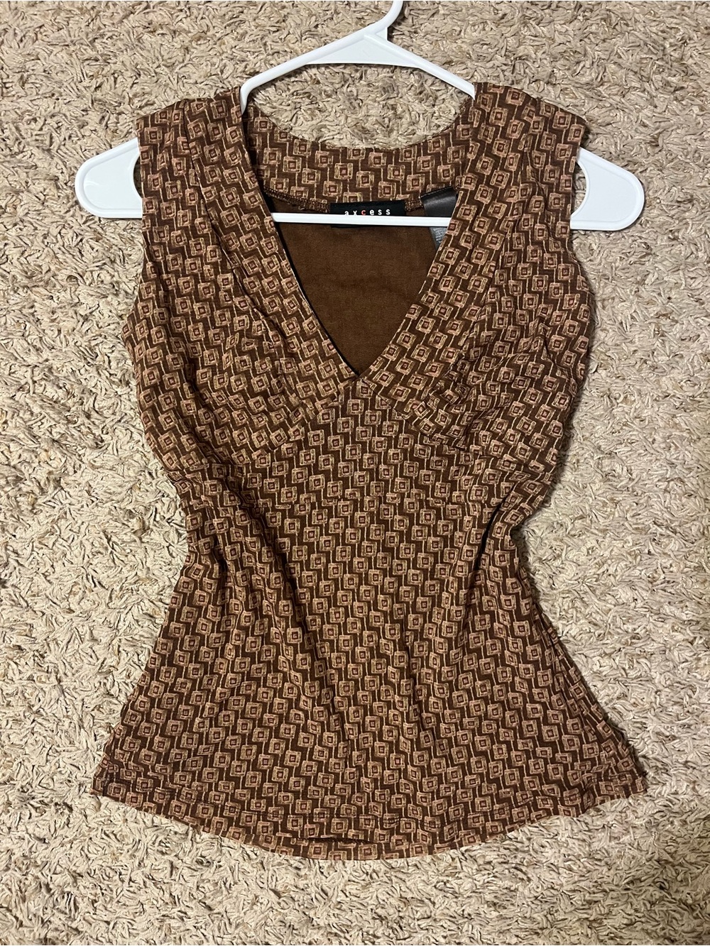 Y2K Brown Top
